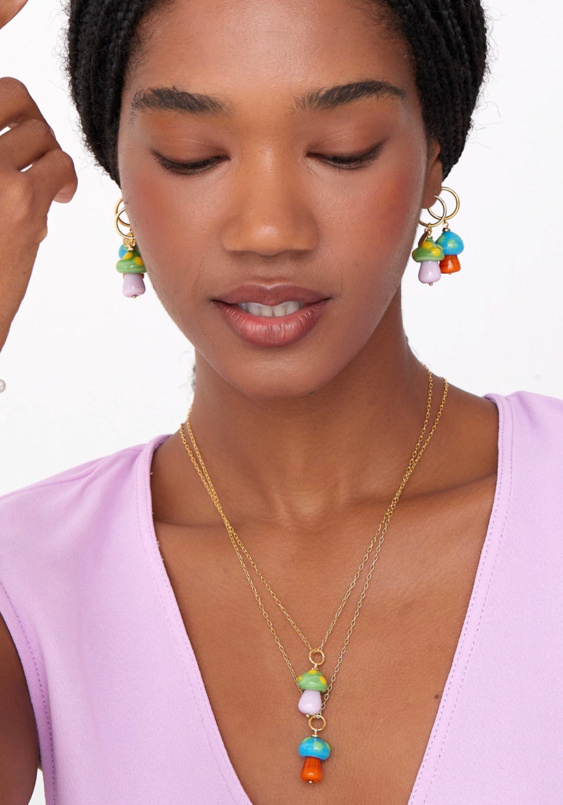 Solar Tide Mushroom Earrings