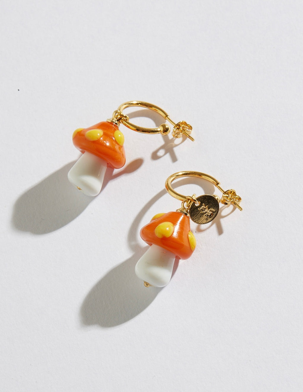 Soft Flame Mushroom Earrings