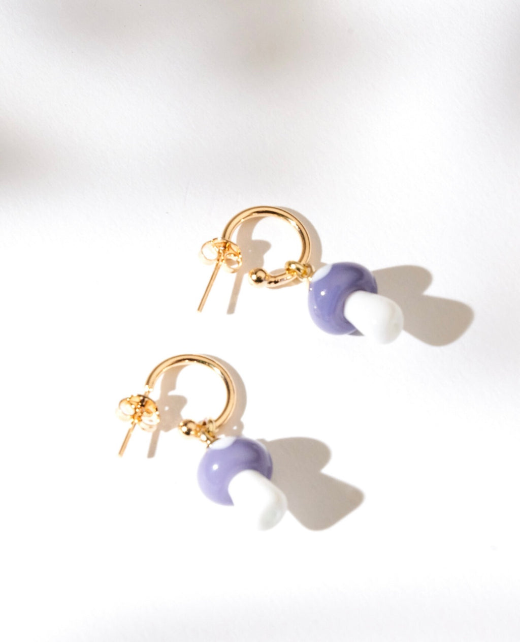 Purple Muse Mushroom Earrings