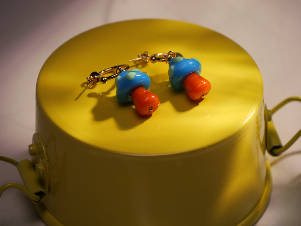 Solar Tide Mushroom Earrings