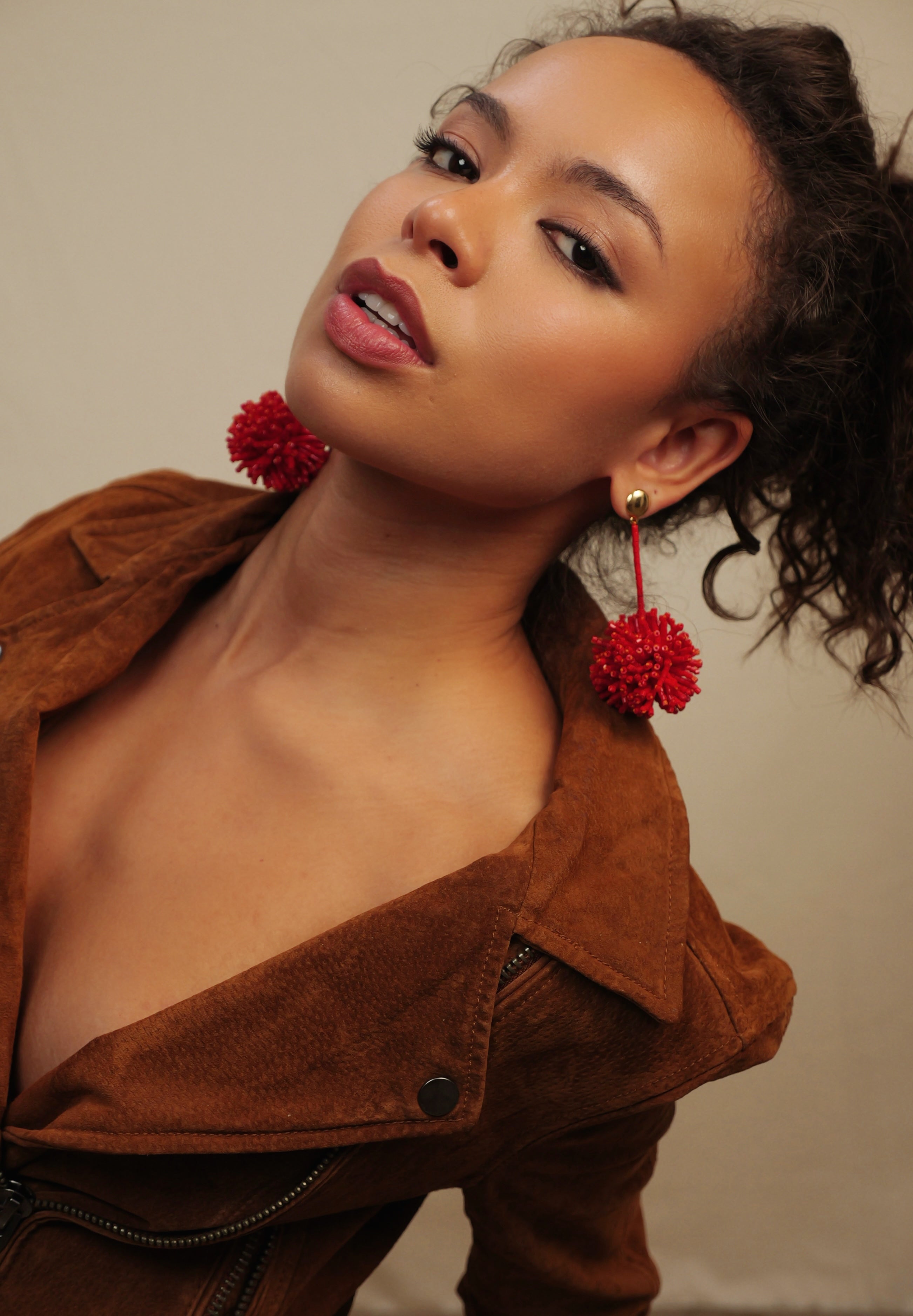 Crimson Bloom Earrings