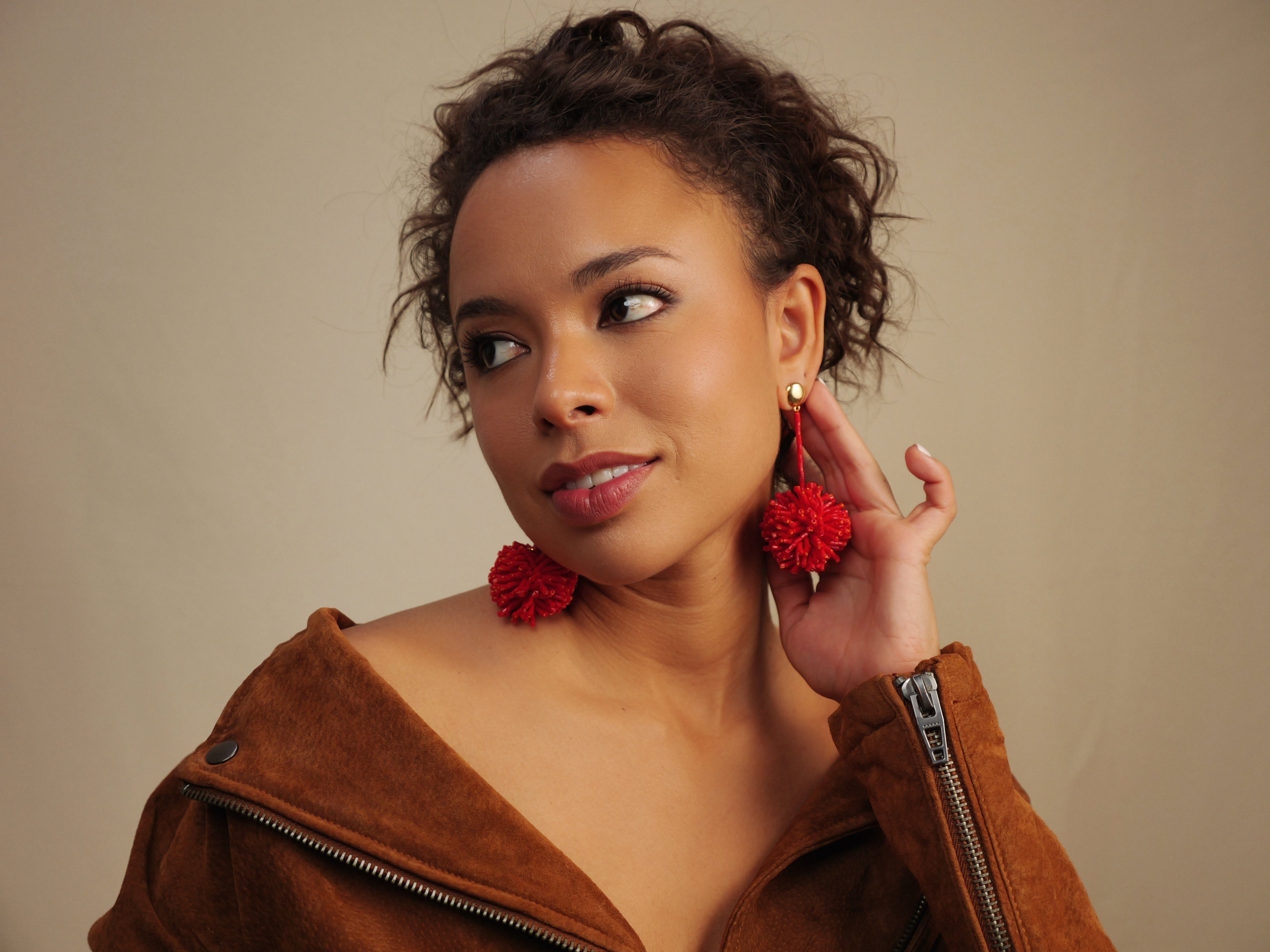 Crimson Bloom Earrings
